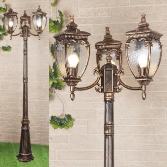 Парковый светильник GLYF-8024F/3 Andromeda черное золото Elektrostandard