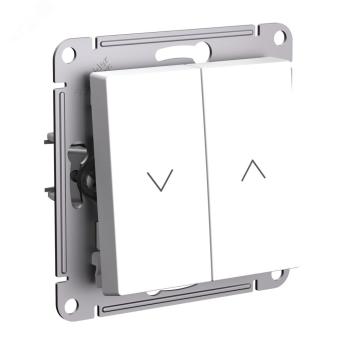 Выключатель 2-кл 10А С/У для жалюзи Белый AtlasDesign