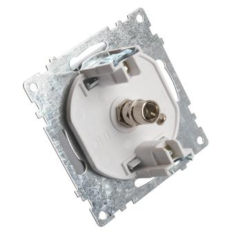 Розетка TV антенна С/У Серебро Катрин