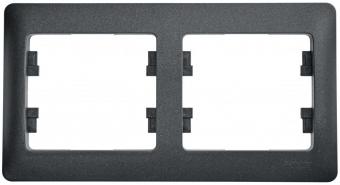 Рамка 2-я горизонтальная Антрацит Glossa