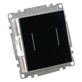 Выключатель 2-кл 5А С/У сенсорный Черный Катрин