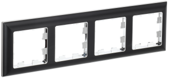 Рамка 4-я Хром/Черный Brite