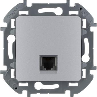 Телефонная розетка RJ11 Алюминий Legrand INSPIRIA