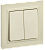 Выключатель 2-кл 10А С/У в сборе Бежевый Brite