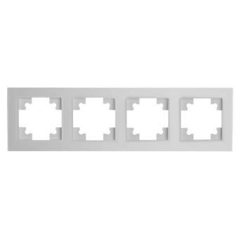 Рамка 4-я стекло Белый матовый Катрин