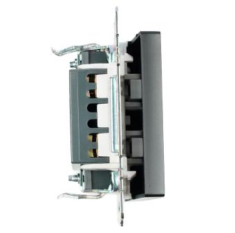 Переключатель 1-кл 10А С/У перекрестный Черный Катрин