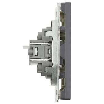 Розетка RJ-45 С/У Платиново-серый Эмили