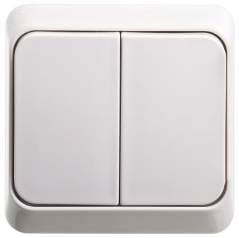 Выключатель 2-кл 10А О/У Кремовый Etude