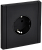 Розетка 1-м 16А С/У З/К винтовое крепление Металл Черный Forte&Piano