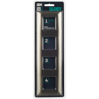 Рамка 4-я Металл Никель Skandy